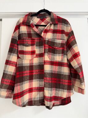 HYFVE Plaid Shacket